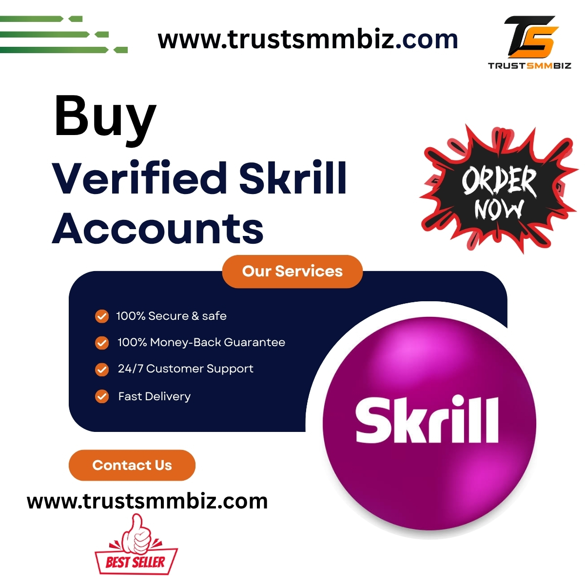 Buy Verified Skrill Accounts - TrustSmmBiz